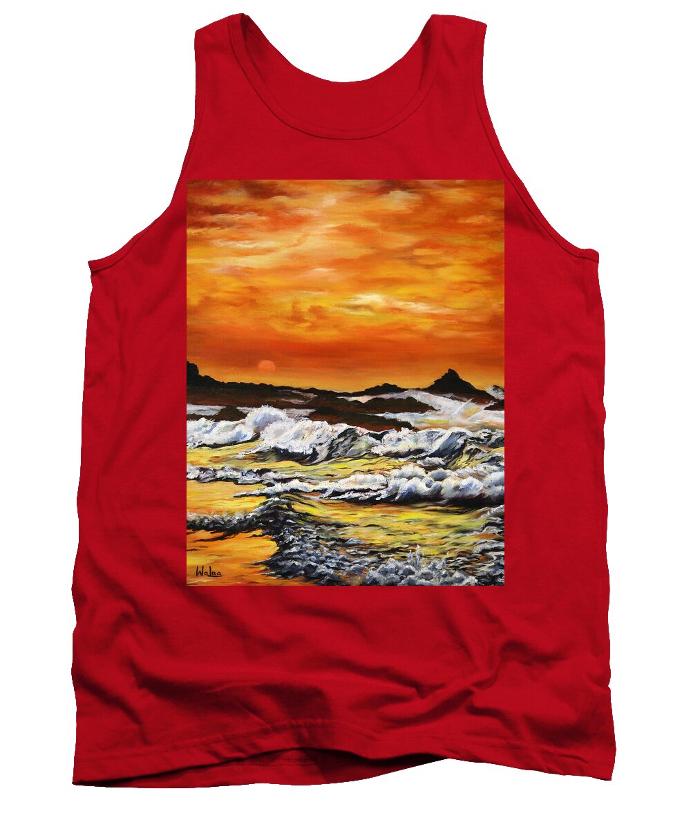 Golden Waves at Sunset - Tank Top