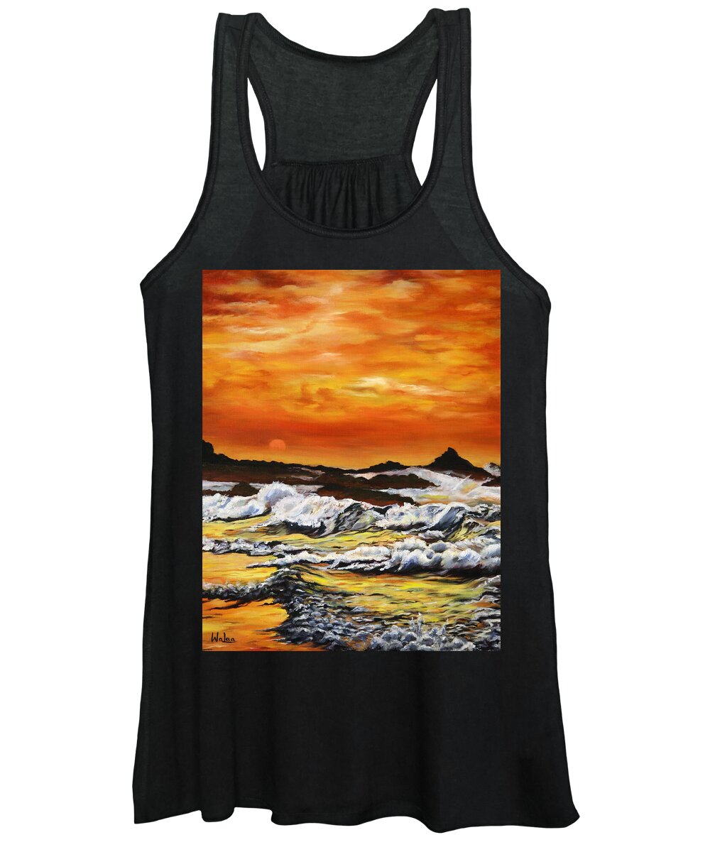 Golden Waves at Sunset - Women's Tank Top