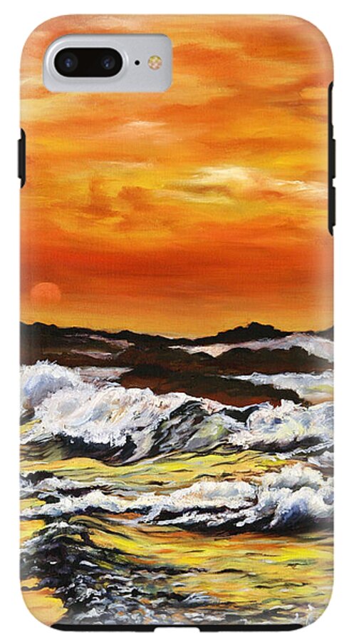 Golden Waves at Sunset - Phone Case