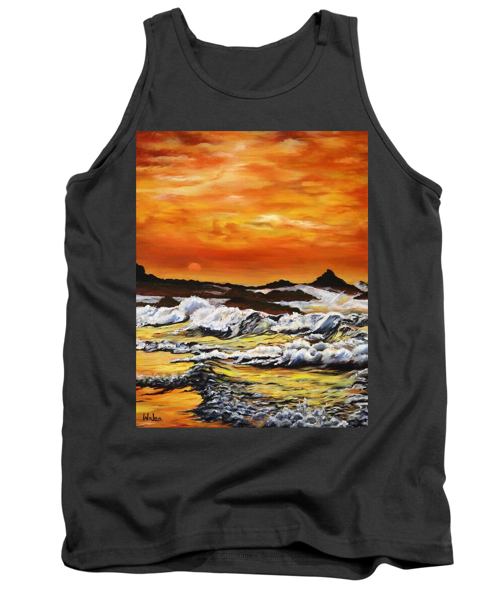 Golden Waves at Sunset - Tank Top