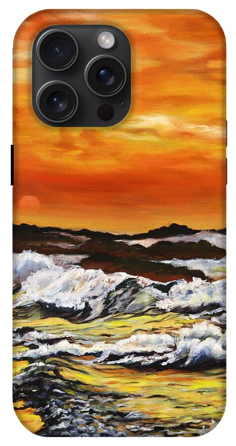 Golden Waves at Sunset - Phone Case