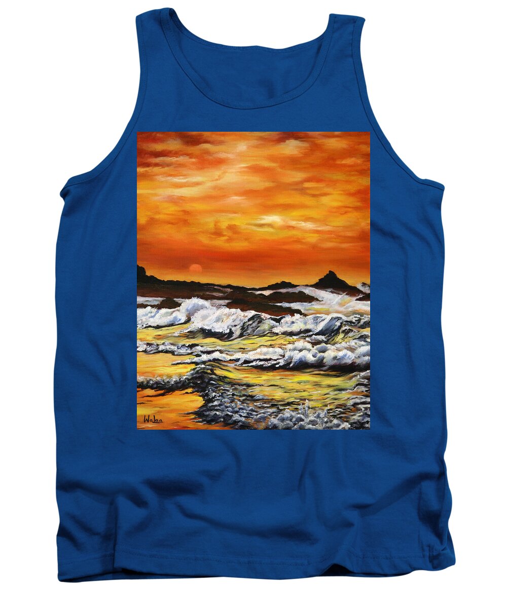 Golden Waves at Sunset - Tank Top