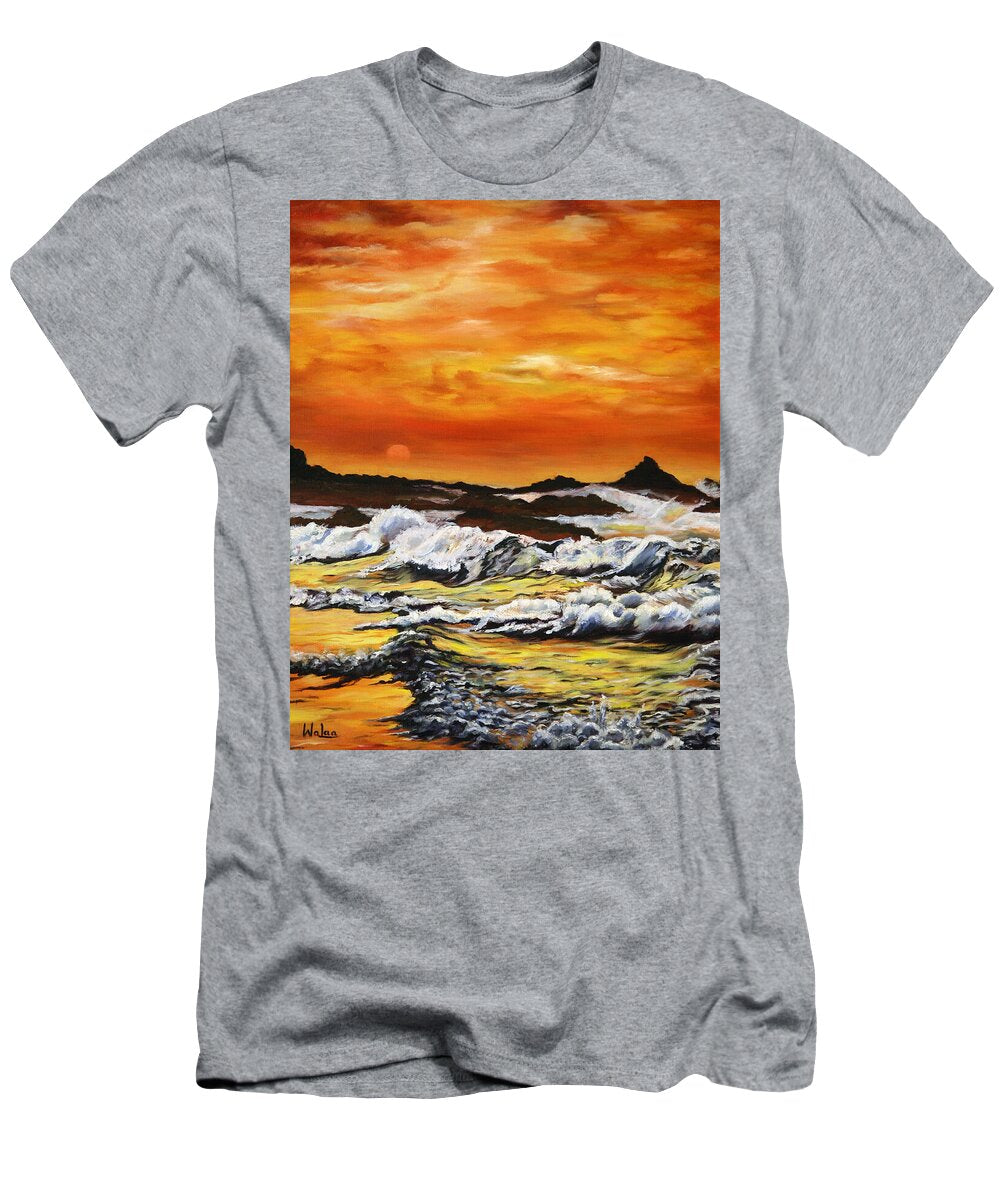 Golden Waves at Sunset - T-Shirt