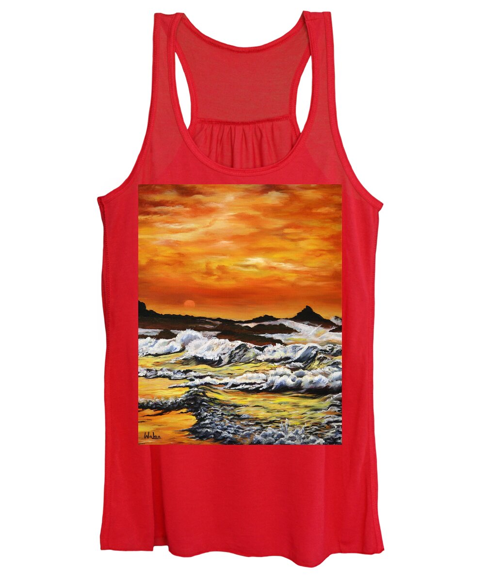 Golden Waves at Sunset - Women's Tank Top