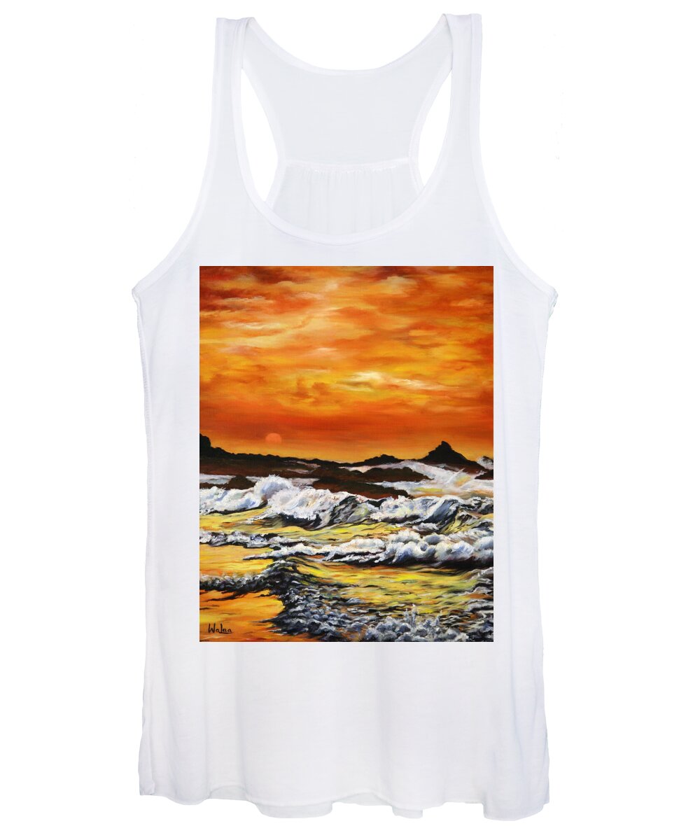 Golden Waves at Sunset - Women's Tank Top