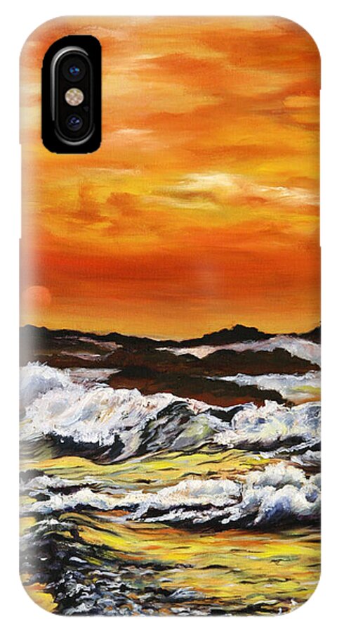 Golden Waves at Sunset - Phone Case