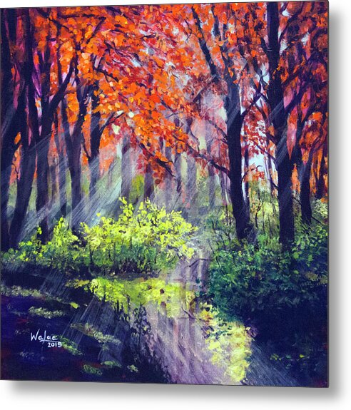 When Light Sneaks - Metal Print