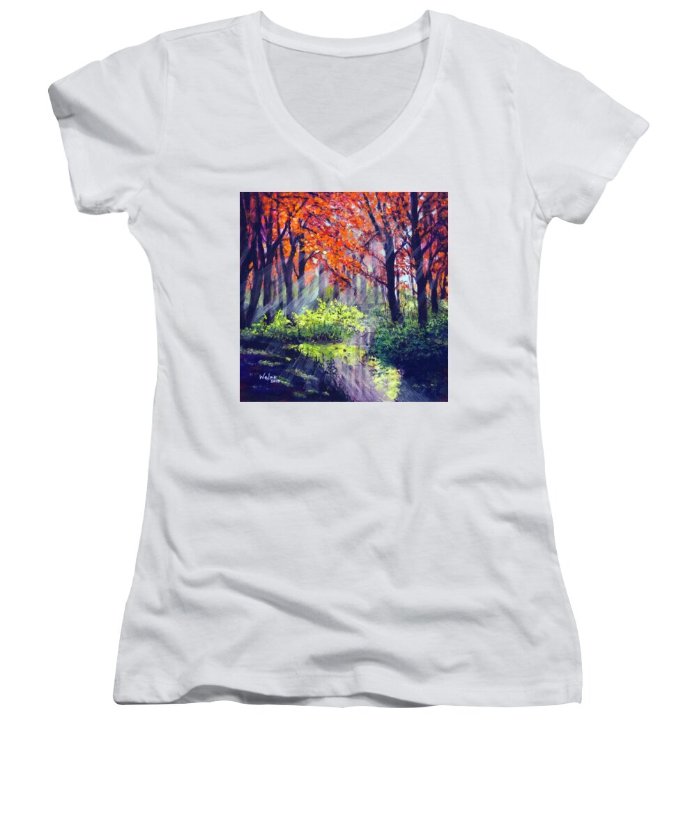 When Light Sneaks - Women's V-Neck